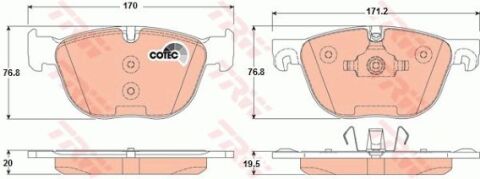 BMW X5 F15 xD 25d 3.0 2015-2018 TRW Ön Balata