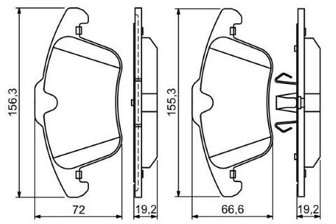 Jaguar S-Type 2.7D 2004-2008 Bosch Ön Balata NETPARNET24123