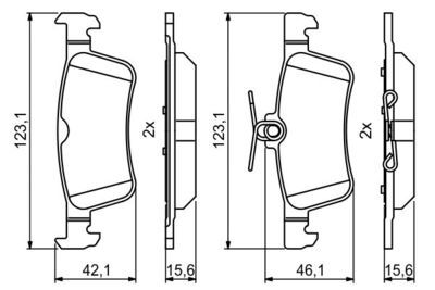 Peugeot 208 1.2 2014-2018 Bosch Arka Balata NETPAR25968 (HMZ)