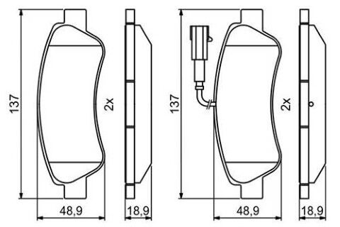 Fiat Ducato 130 MJ 2.3 2014-2016 Bosch Arka Balata NETPAR24465