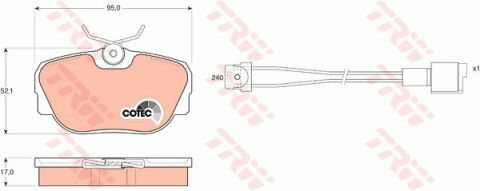 BMW 3 E30 316i 1.6 1988-1991 TRW On Balata NETPARB820