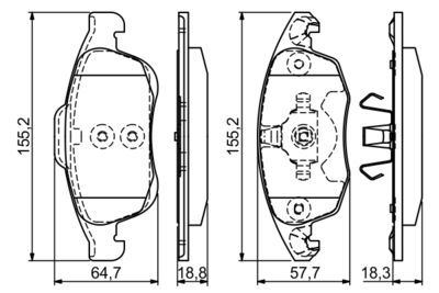 Citroen C4 Grand Picasso 1.6HDi 2006-2013 Bosch Ön Balata 24538