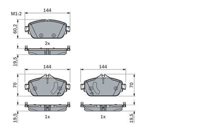Mercedes C Serisi (205) C180 1.6 2014-2021 Bosch Ön Balata 25534