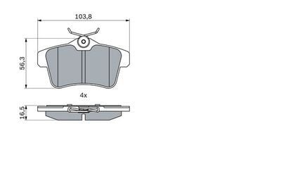 Citroen C4 1.4VTi 2010-2015 Bosch Arka Balata NETPAR24922 (8FP-8FR)
