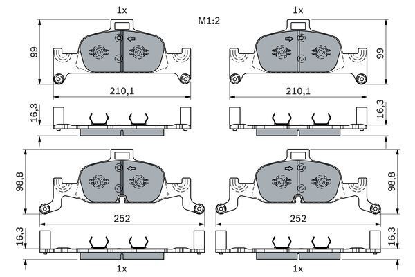 Audi A4 40TDI 2.0 2018-2026 Bosch Ön Balata NETPAR4432