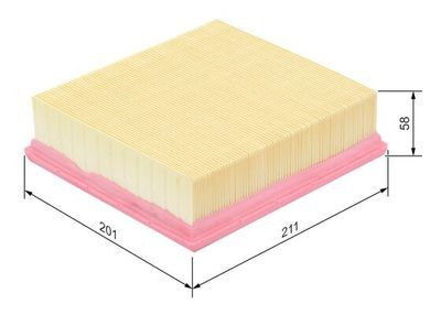 Alfa Romeo Mito 1.4TB 2008-2012 Bosch Hava Filtresi Süngersiz NETPAR0097
