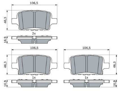 Opel Insignia B 1.5 2017-2022 Bosch Arka Balata NETPAR22835
