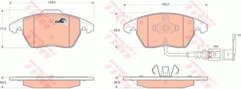 Skoda Fabia 1.0 2014-2017 TRW Ön Balata