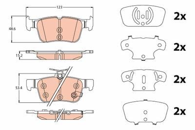 Ford Mondeo 1.6TDCi 2014-2018 TRW Arka Balata NETPAR25798