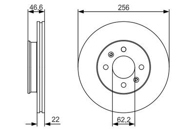Hyundai i20 1.4 2009-2014 Bosch Ön Disk 256x22 2 Adet (G4FA)