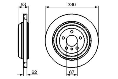 Mercedes ML Serisi (164) ML350 3.5	 2005-2011 Bosch Arka Disk 2 Adet