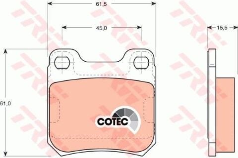 Opel Vectra B 1.6 1995-2003 TRW Arka Balata