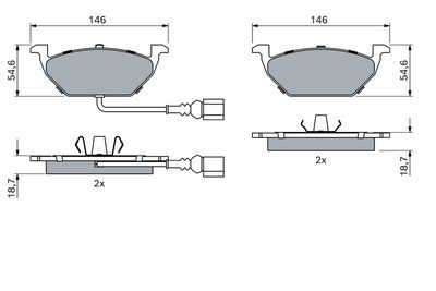 Audi A3 1.6 1996-2013 Bosch Ön Balata NETPAR23130