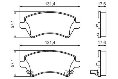 Toyota Corolla 1.4D4D 2002-2007 Bosch Ön Balata NETPAR23766