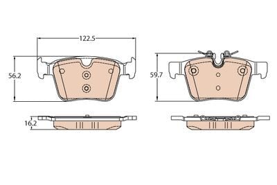 Land Rover Range Rover Evoque 2.0Si4 2011-2017 TRW Arka Balata