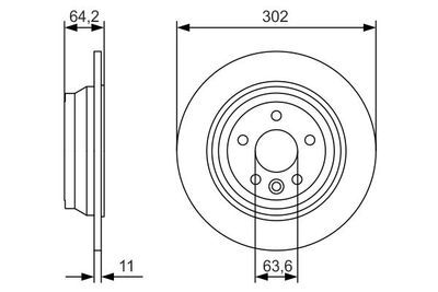 Land Rover Freelander 2 2.0Si4 2012-2014 Bosch Arka Disk 302mm 2 Adet