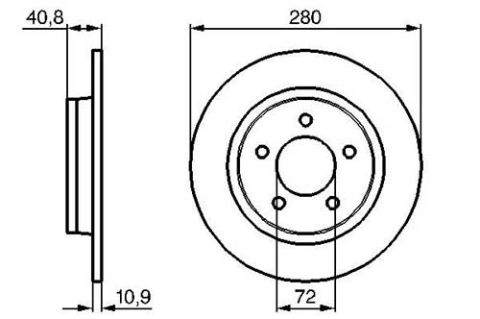 Mazda 3 2.3 2009-2013 Bosch Arka Disk 2 Adet
