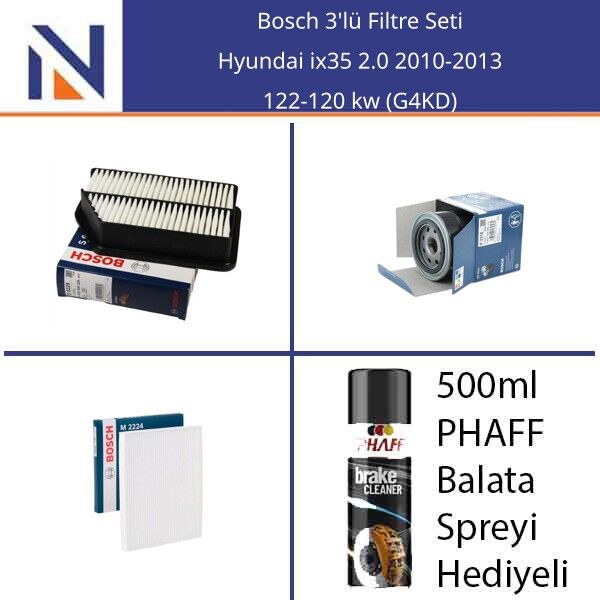 Hyundai ix35 2.0 2010-2013 Bosch 3'lü Filtre Seti