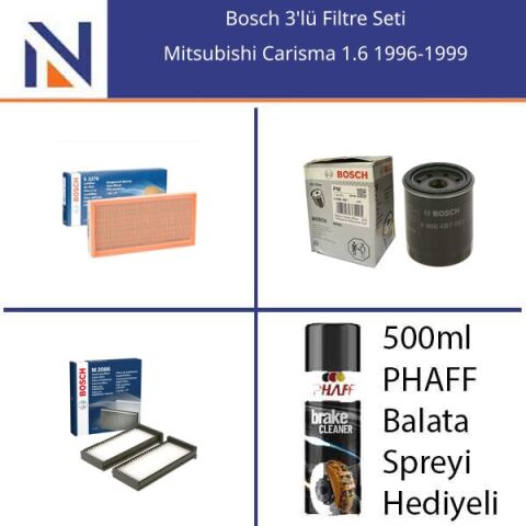 Mitsubishi Carisma 1.6 1996-1999 Bosch 3'lü Filtre Seti