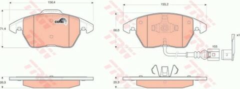 Audi A3 1.6 2003-2013 TRW Ön Balata