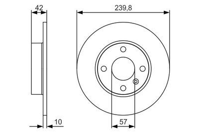 Opel Astra G 1.6 1997-2010 Bosch Arka Disk 4 Bijon 2 Adet (C16SEL-X16SZR-Z16SE-Z16XE-Z16XEP)