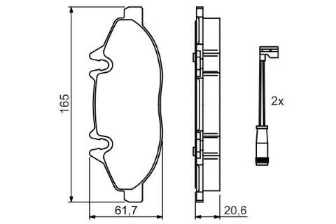 Mercedes Vito 111 CDI 2.1 2003-2007 Bosch Ön Balata 24007