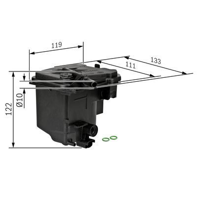 Peugeot Expert 1.6HDi 2007-2009 Bosch Mazot Filtresi N7006 NETPAR6471 (9HU)