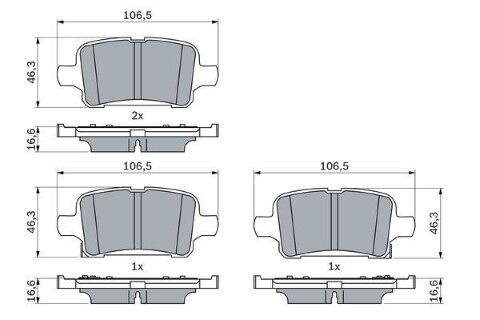 Opel Astra K 1.6CDTI 2015-2022 Bosch Arka Balata NETPAR22129