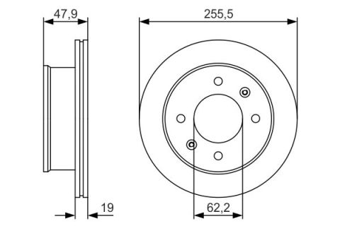 Hyundai Getz 1.3 2002-2005 Bosch Ön Disk 256mm 2 Adet