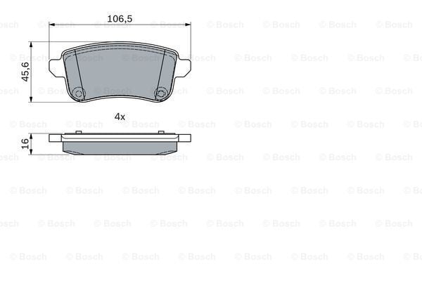 Renault Megane 4 1.6dCi 2015-2017 Bosch Arka Balata NETPAR4978 (R9M)