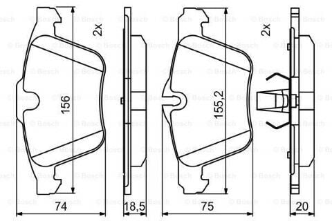 Jaguar XF 2.0 2012-2015 Bosch Ön Balata