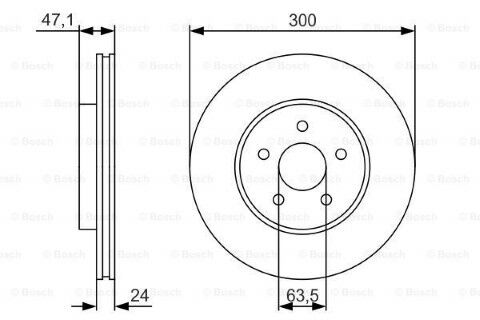 Jaguar X-Type 2.2D 2005-2009 Bosch Ön Disk 300mm 2 Adet
