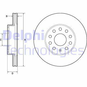 Audi A3 1.2TFSI 2012-2016 Delphi Ön Disk 276mm 2 Adet