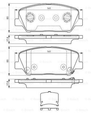 Kia Ceed 1.6CRDi 100-94-92-85-81-66 kw 2006-2018 Bosch Ön Balata NETPAR24915 (D4FB-D4FE)