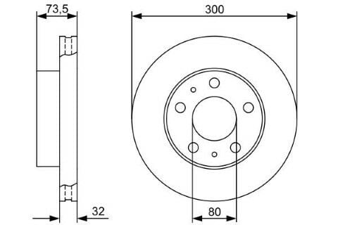 Peugeot Boxer 2.2HDi 2011-2023 Bosch Ön Disk 299.7 mm 2 Adet