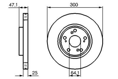 Honda Accord 2.4 2003-2008 Bosch Ön Disk 300mm 2 Adet