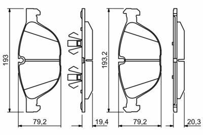 BMW X6 E71 xD 50i 4.4 2008-2014 Bosch Ön Balata 24172
