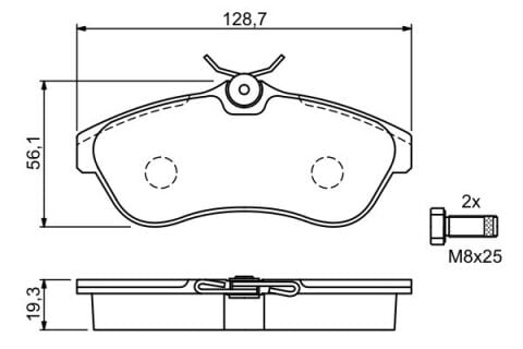 Citroen C3 1.4 2003-2009 Bosch Ön Balata NETPAR23409 (KFU)