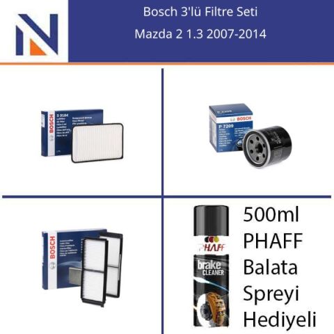 Mazda 2 1.3 2007-2014 Bosch 3'lü Filtre Seti