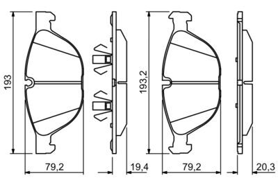BMW X5 E70 30sd 3.0 2007-2008 Bosch Ön Balata 24172 NETPAR4307