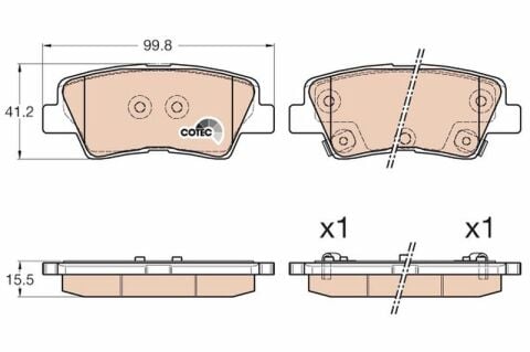 Hyundai i20 1.4 2014-2019 TRW Arka Balata