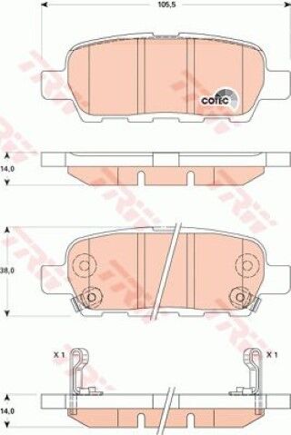 Nissan Juke 1.6 2010-2019 TRW Arka Balata