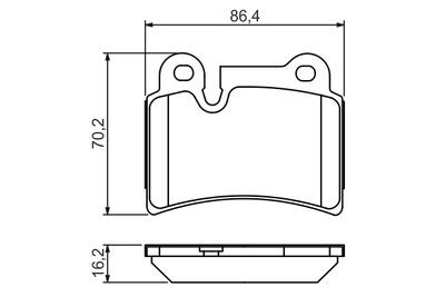 Volkswagen Touareg 2.5TDI 2003-2010 Bosch Arka Balata NETPAR24097 (BAC-BLK-BPD-BPE)