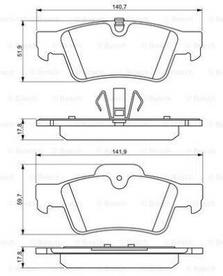 Mercedes ML Serisi (164) ML350CDI 3.0	 2009-2010 Bosch Arka Balata NETPAR23923