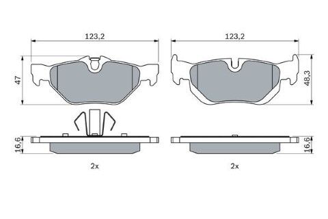 BMW X1 E84 20d sD 2.0 2009-2015 Bosch Arka Balata NETPAR23926