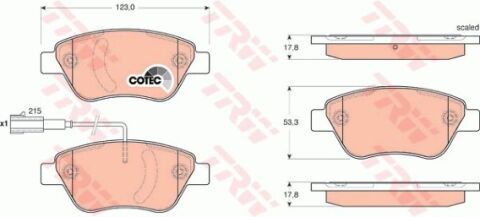 Fiat Grande Punto 1.2 2005-2011 TRW Ön Balata NETPAR1654