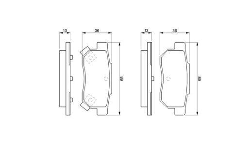 Honda Jazz 1.3 2015-2020 Bosch Arka Balata NETPAR21312 (L13B2)