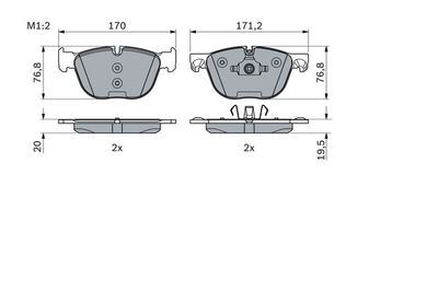 BMW X5 F15 sD 25d 2.0 2013-2018 Bosch Ön Balata NETPAR3035