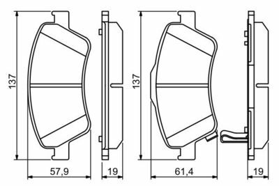 Toyota Corolla 1.3 2008-2013 Bosch Ön Balata 24122