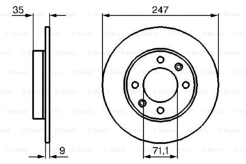 Citroen C3 1.6 2002-2009 Bosch Arka Disk Rulmansız 2 Adet